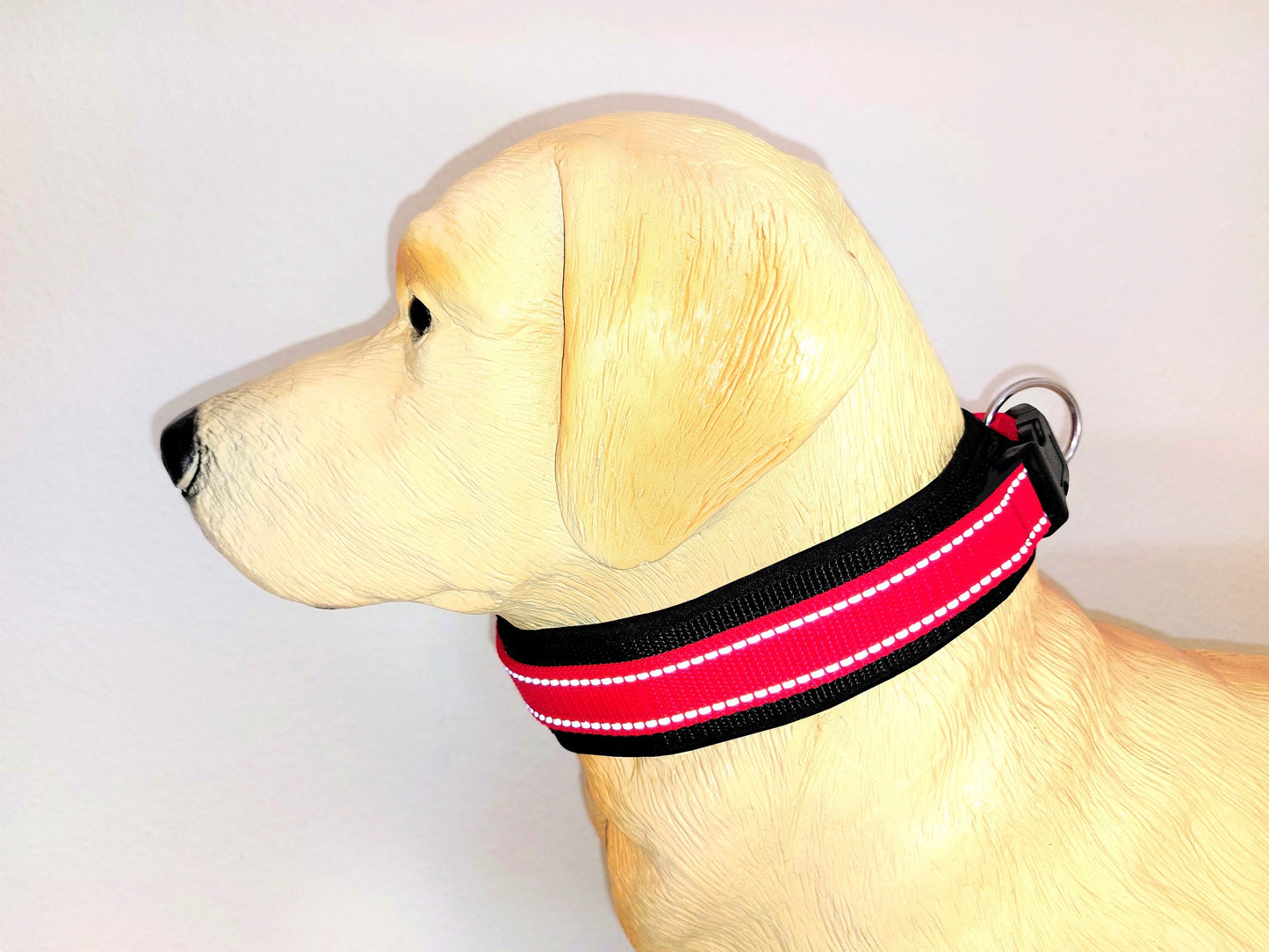 Reflektor-Hundehalsband extra-breit neopren-polster