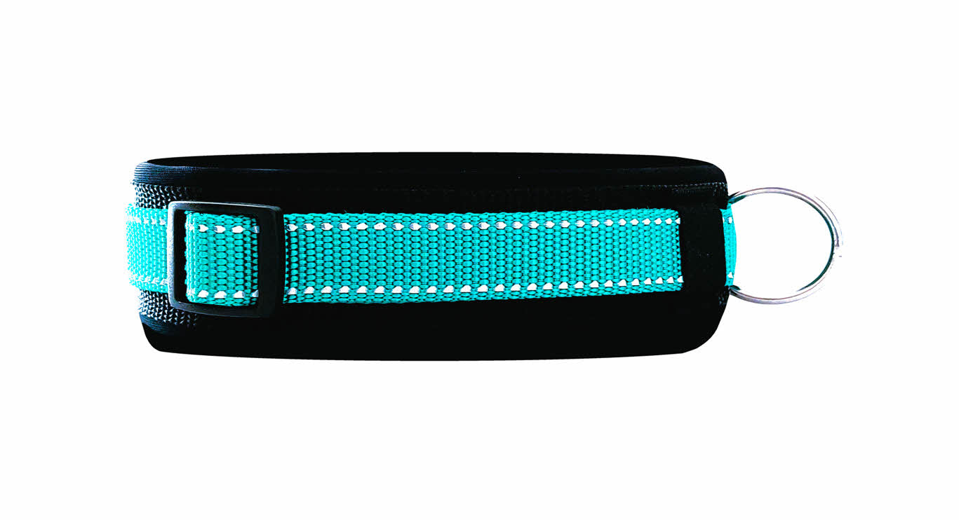 Reflektor-Hundehalsband extra-breit neopren-polster