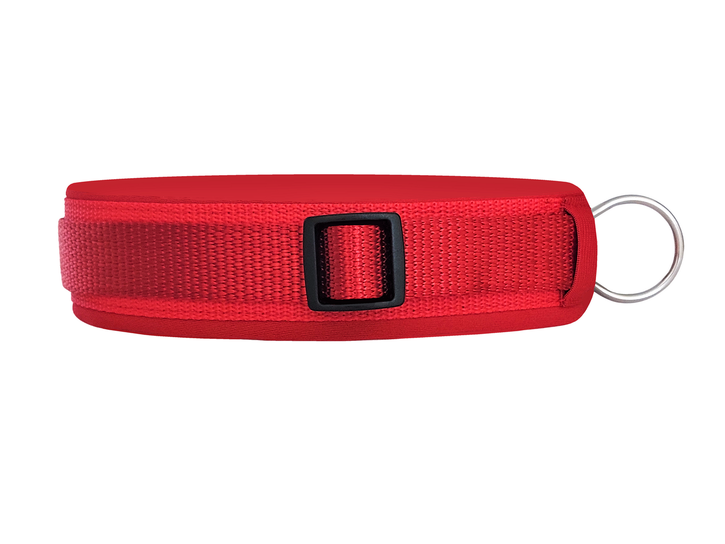 hundehalsband extra-breit neopren-polster einfarbig rot