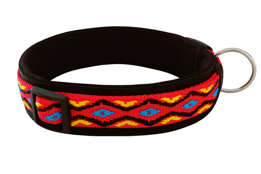 hundehalsband extra-breit neopren-polster bunt mexikanisch