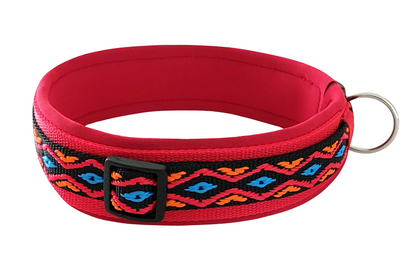 hundehalsband extra-breit neopren-polster bunt mexikanisch