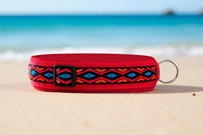 hundehalsband extra-breit neopren-polster bunt mexikanisch