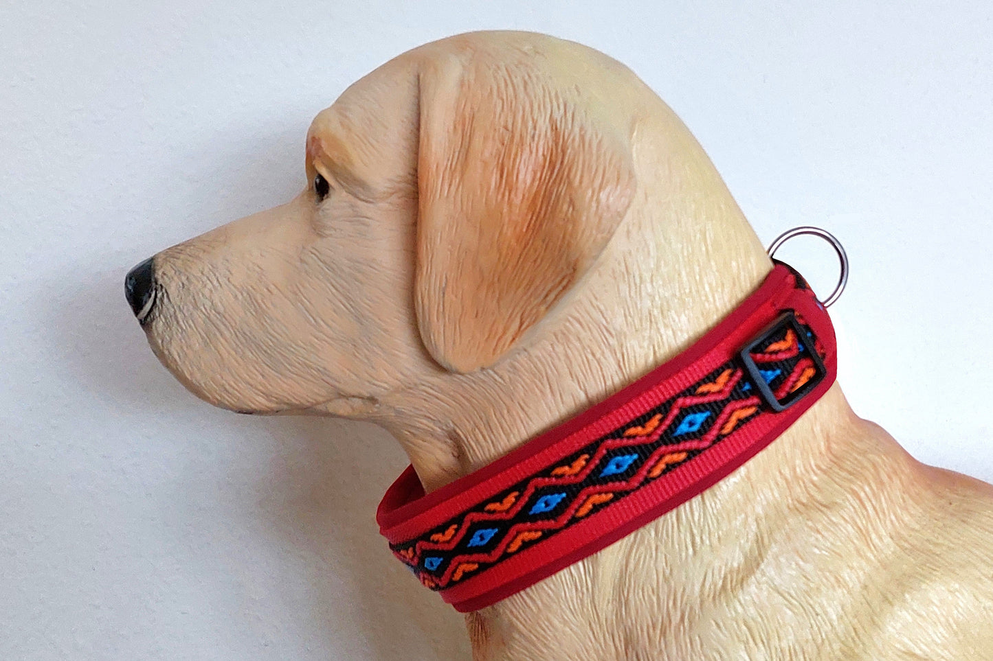 hundehalsband extra-breit neopren-polster bunt mexikanisch