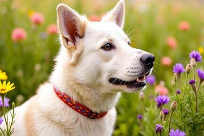 hundehalsband extra-breit neopren-polster bunt mexikanisch