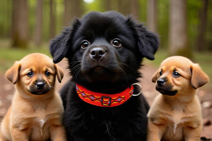 hundehalsband extra-breit neopren-polster bunt mexikanisch