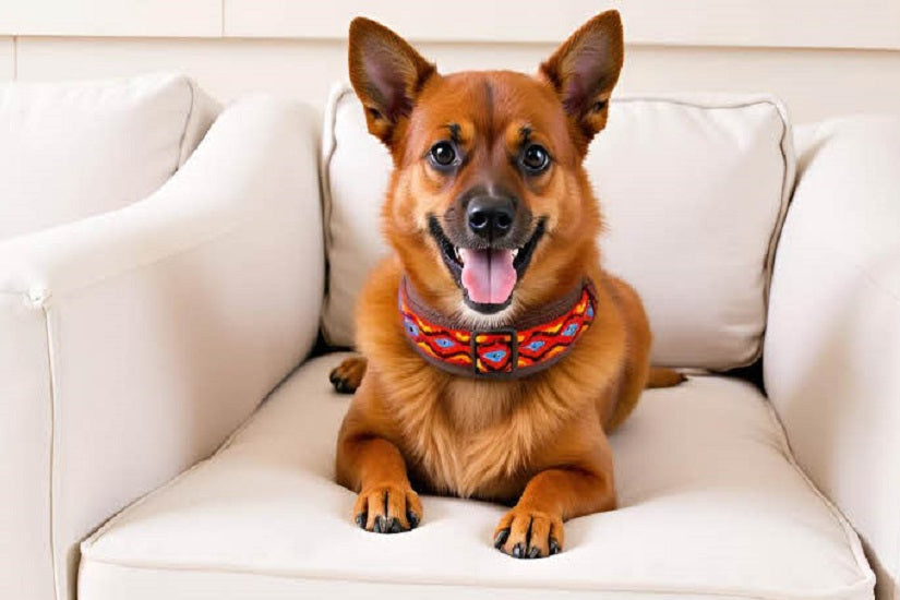 hundehalsband extra-breit neopren-polster bunt mexikanisch