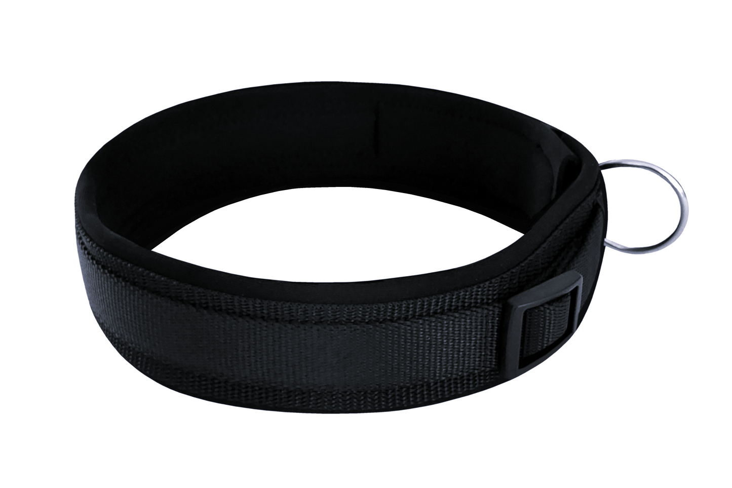 Hundehalsband Extra-Breit mit Neopren-Polster Schwarz