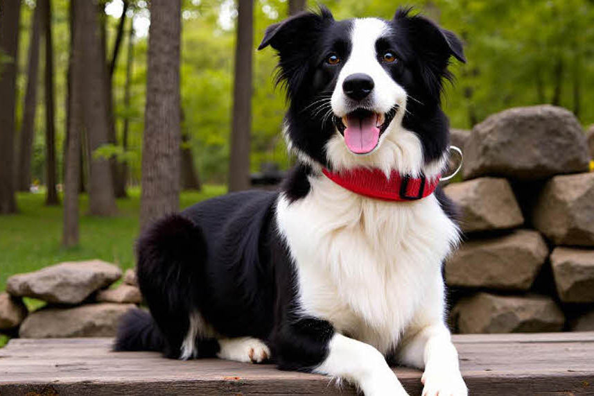 Hundehalsband Extra-Breit mit Neopren-Polster Rot