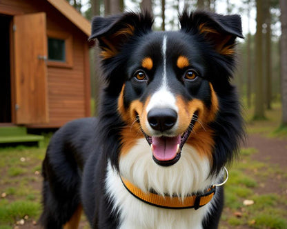 Hundehalsband Extra-Breit Weich Neopren polster gelb schwarz