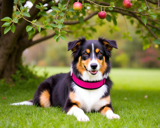 Hundehalsband breit neopren-polster weich pink schwarz 