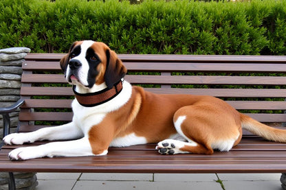 Hundehalsband Extra-Breit Weich neopren-Polster braun schwarz