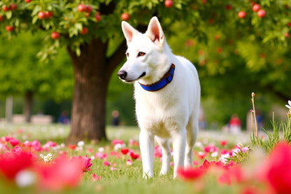 Hundehalsband Extra-Breit Weich neopren-Polster blau braun