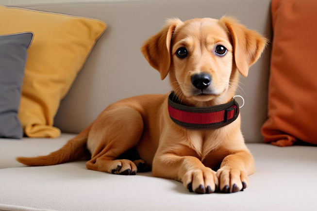 Hundehalsband Extra-Breit Weich neopren-Polster weinrot bordeaux braun