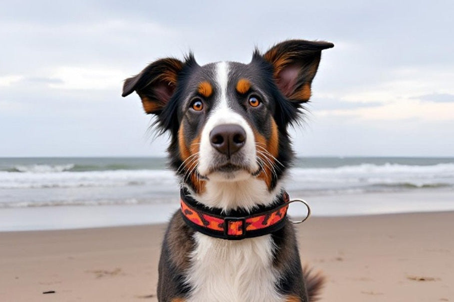 Hundehalsband-extra-breit-neopren-polster-dunkelbraun-orange-rot-camouflage