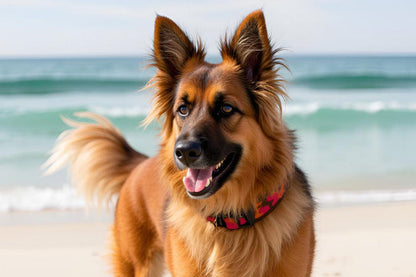 Hundehalsband-extra-breit-neopren-polster-dunkelbraun-orange-rot-auf-braun-camouflage