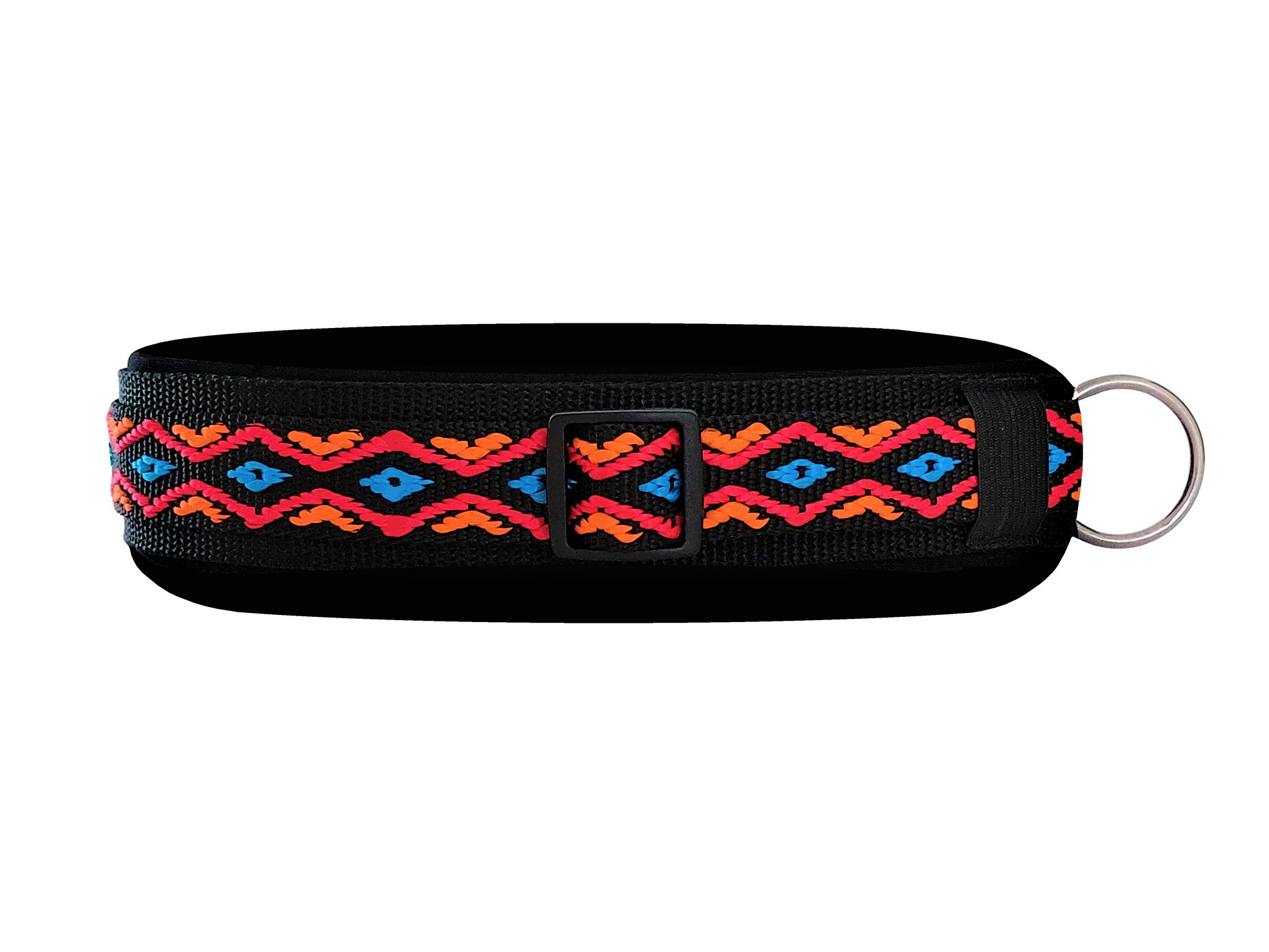 hundehalsband extra-breit neopren-polster bunt mexikanisch