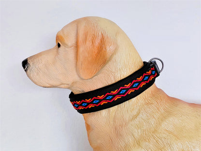 hundehalsband extra-breit neopren-polster bunt mexikanisch