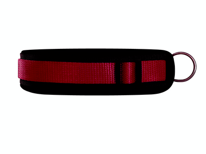 hundehalsband extra-breit neopren-polster weinrot-auf-schwarz