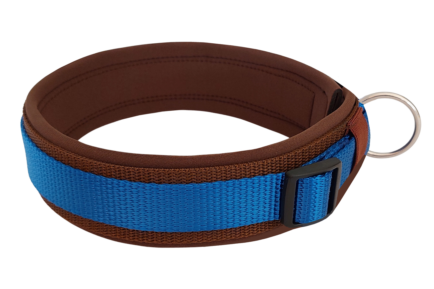 hundehalsband extra-breit neopren-polster zweifarbig
