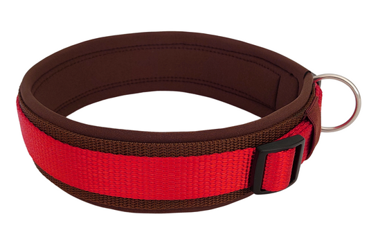 hundehalsband extra-breit neopren-polster zweifarbig