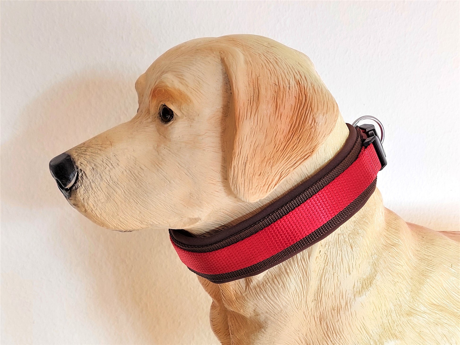 hundehalsband extra-breit neopren-polster zweifarbig