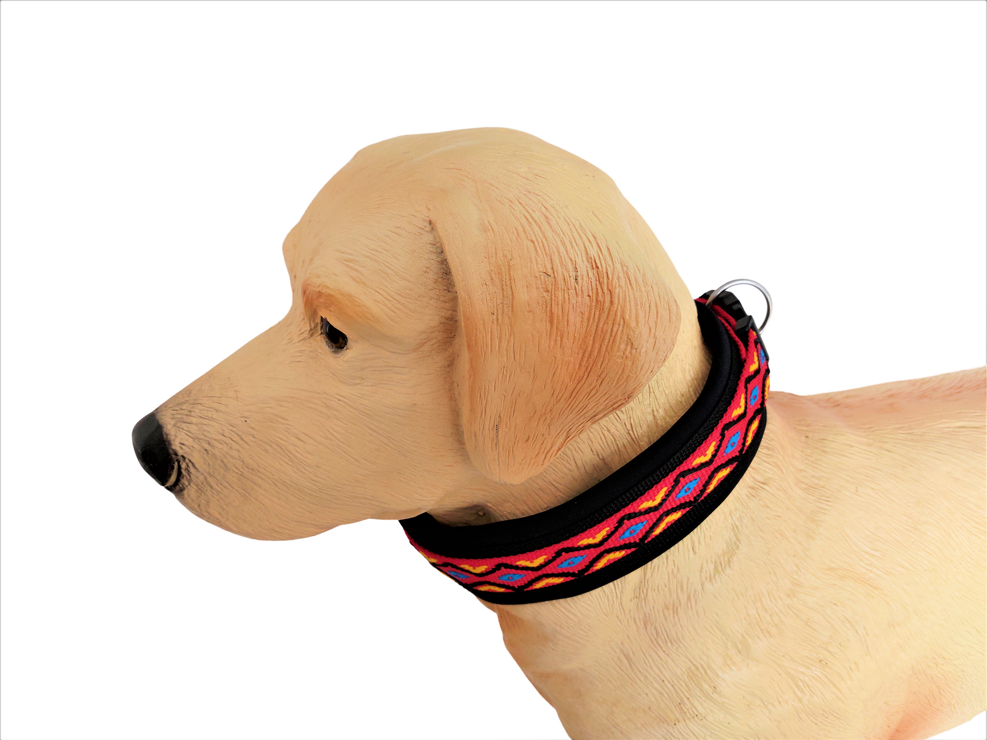 hundehalsband extra-breit neopren-polster bunt mexikanisch