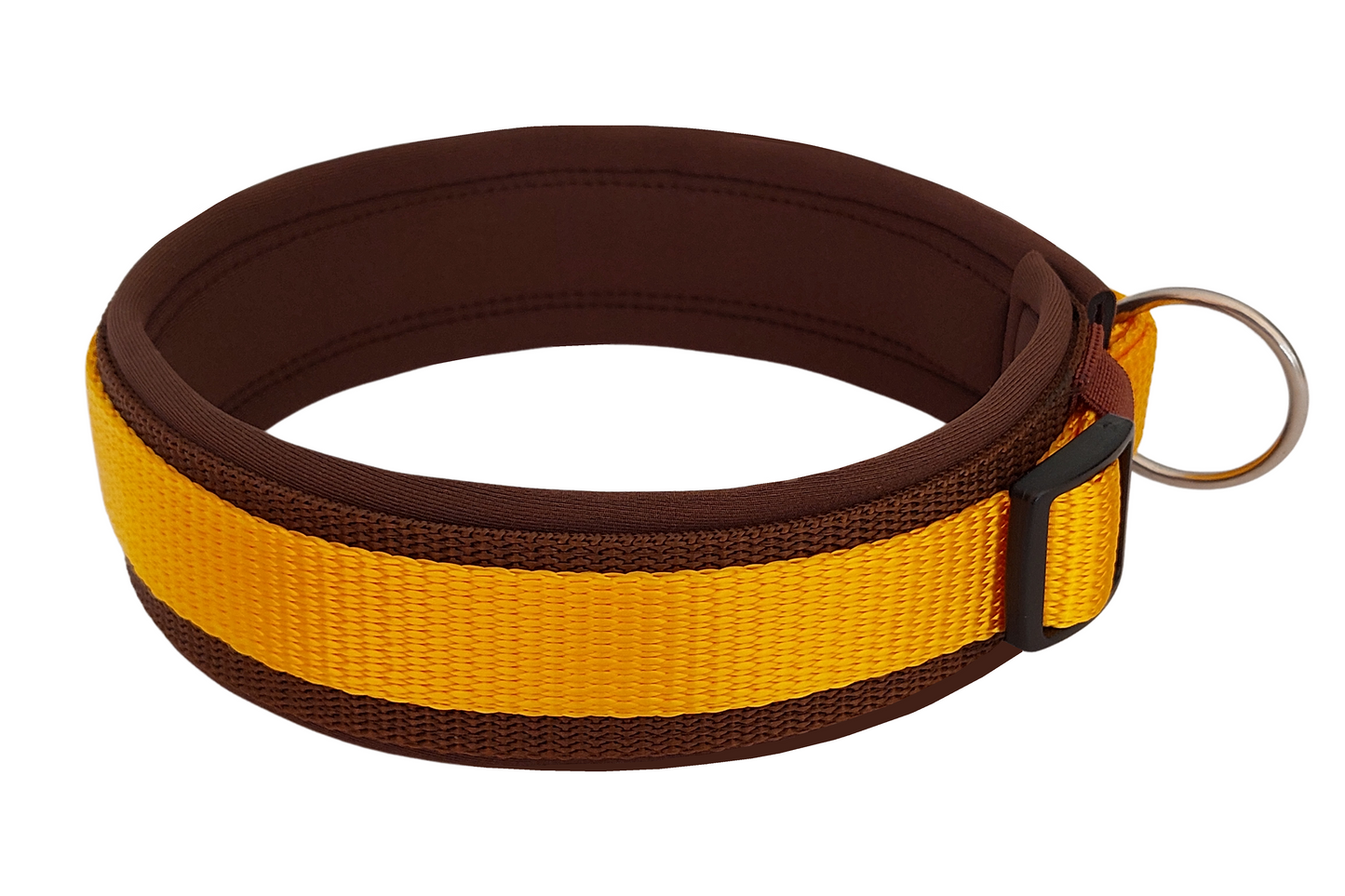 hundehalsband extra-breit neopren-polster zweifarbig