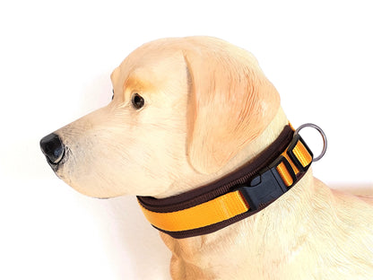 hundehalsband extra-breit neopren-polster zweifarbig