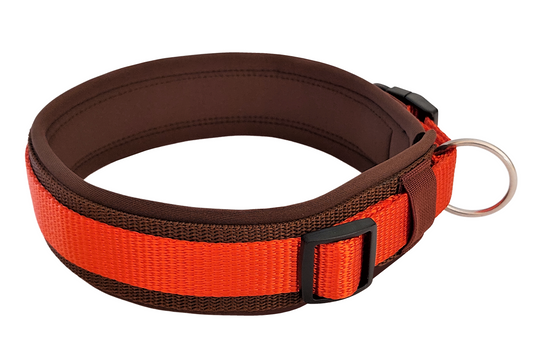 hundehalsband extra-breit neopren-polster zweifarbig