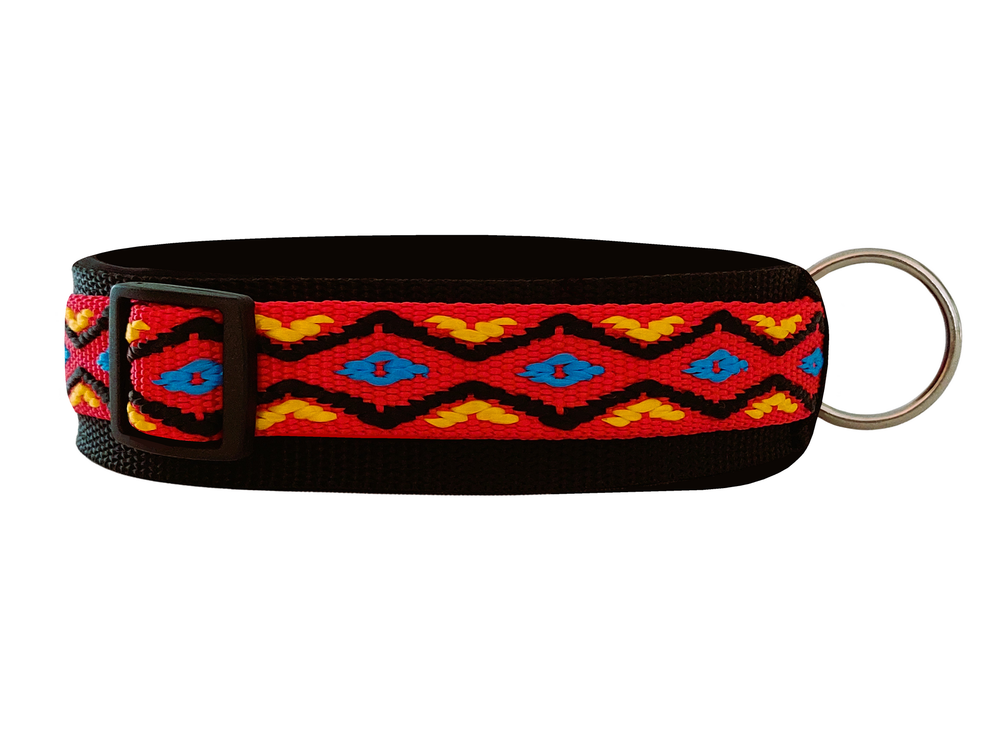hundehalsband extra-breit neopren-polster bunt mexikanisch