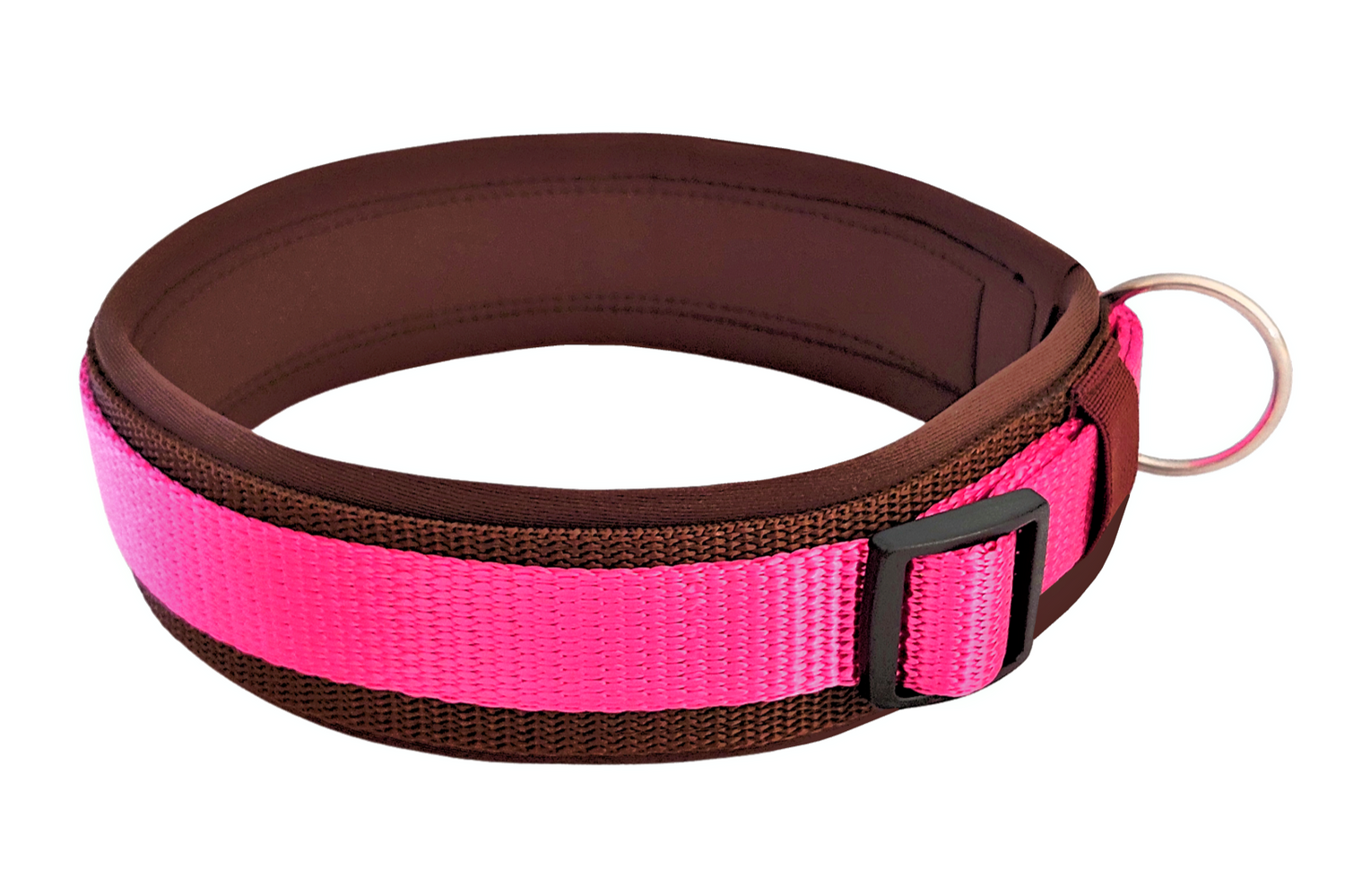 hundehalsband extra-breit neopren-polster zweifarbig