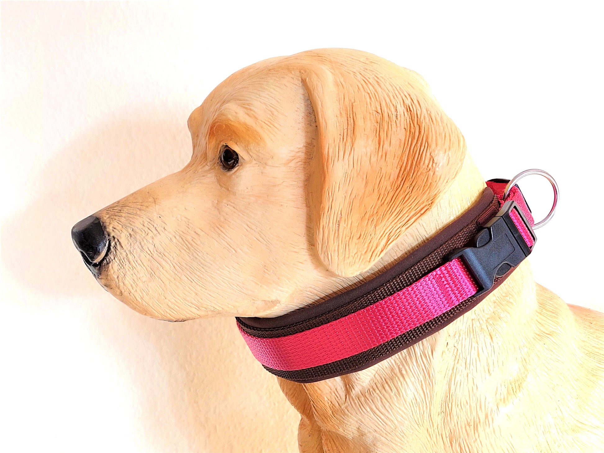 hundehalsband extra-breit neopren-polster zweifarbig