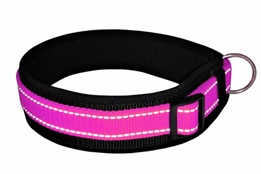 Reflektor-Hundehalsband extra-breit neopren-polster 