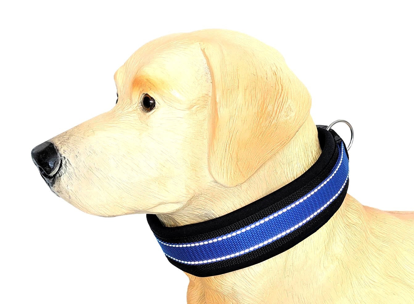 Reflektor-Hundehalsband extra-breit neopren-polster 