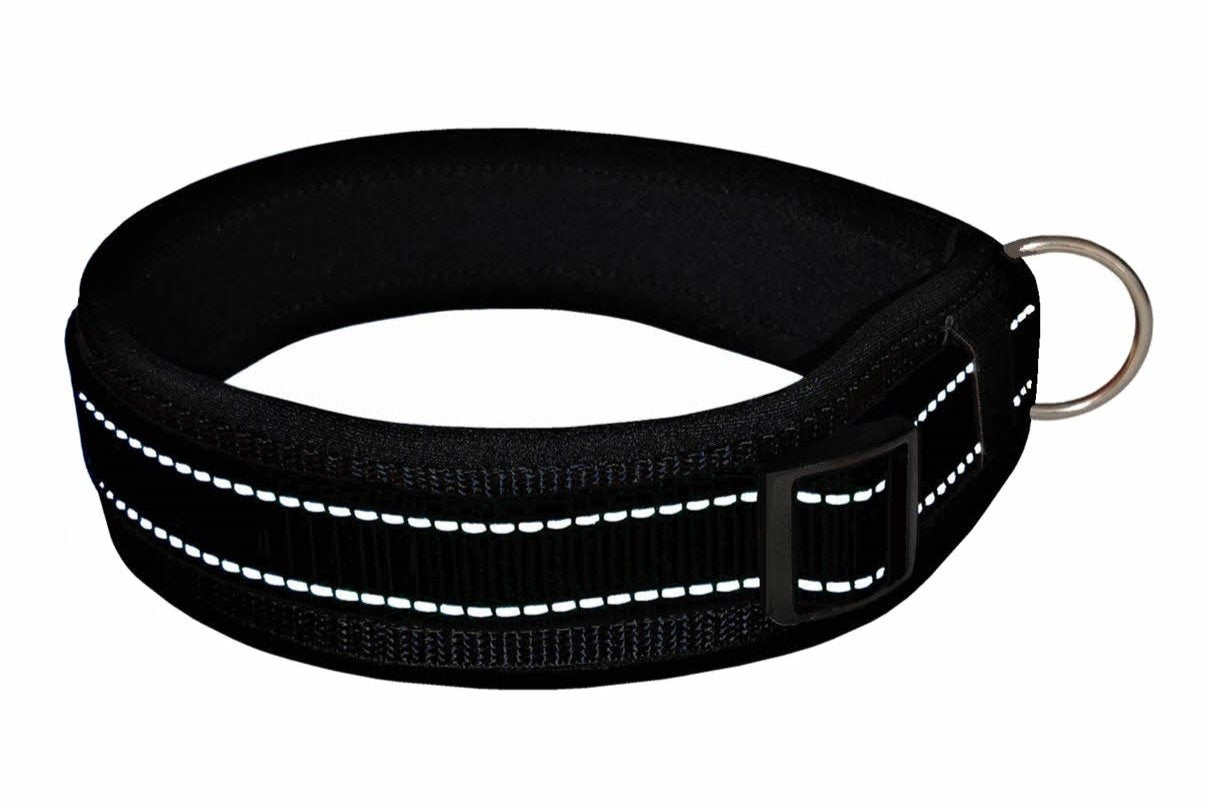 Reflektor-Hundehalsband extra-breit neopren-polster 