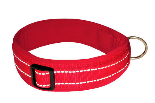 Reflektor-Hundehalsband extra-breit neopren-polster 