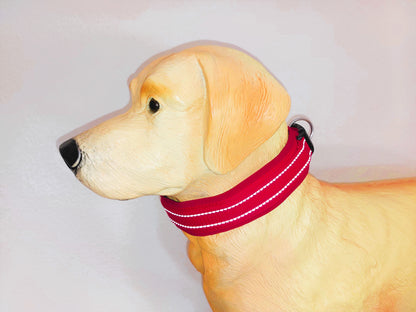 Reflektor-Hundehalsband extra-breit neopren-polster 