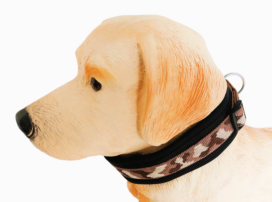Buntes Hundehalsband extra-breit neopren-polster 