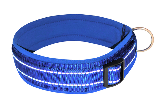 Reflektor-Hundehalsband extra-breit neopren-polster 