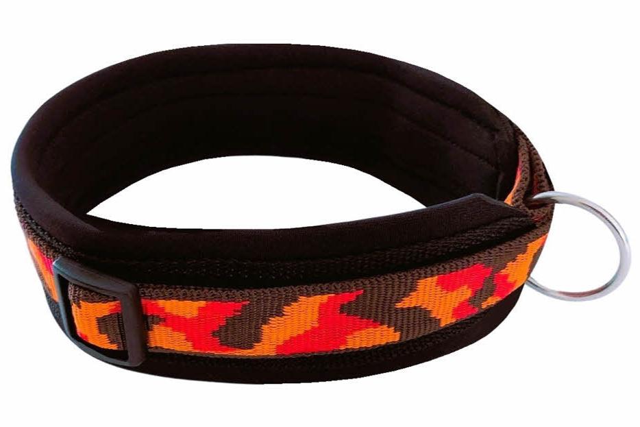 Buntes Hundehalsband extra-breit neopren-polster 