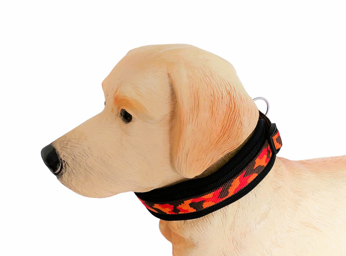 Buntes Hundehalsband extra-breit neopren-polster 