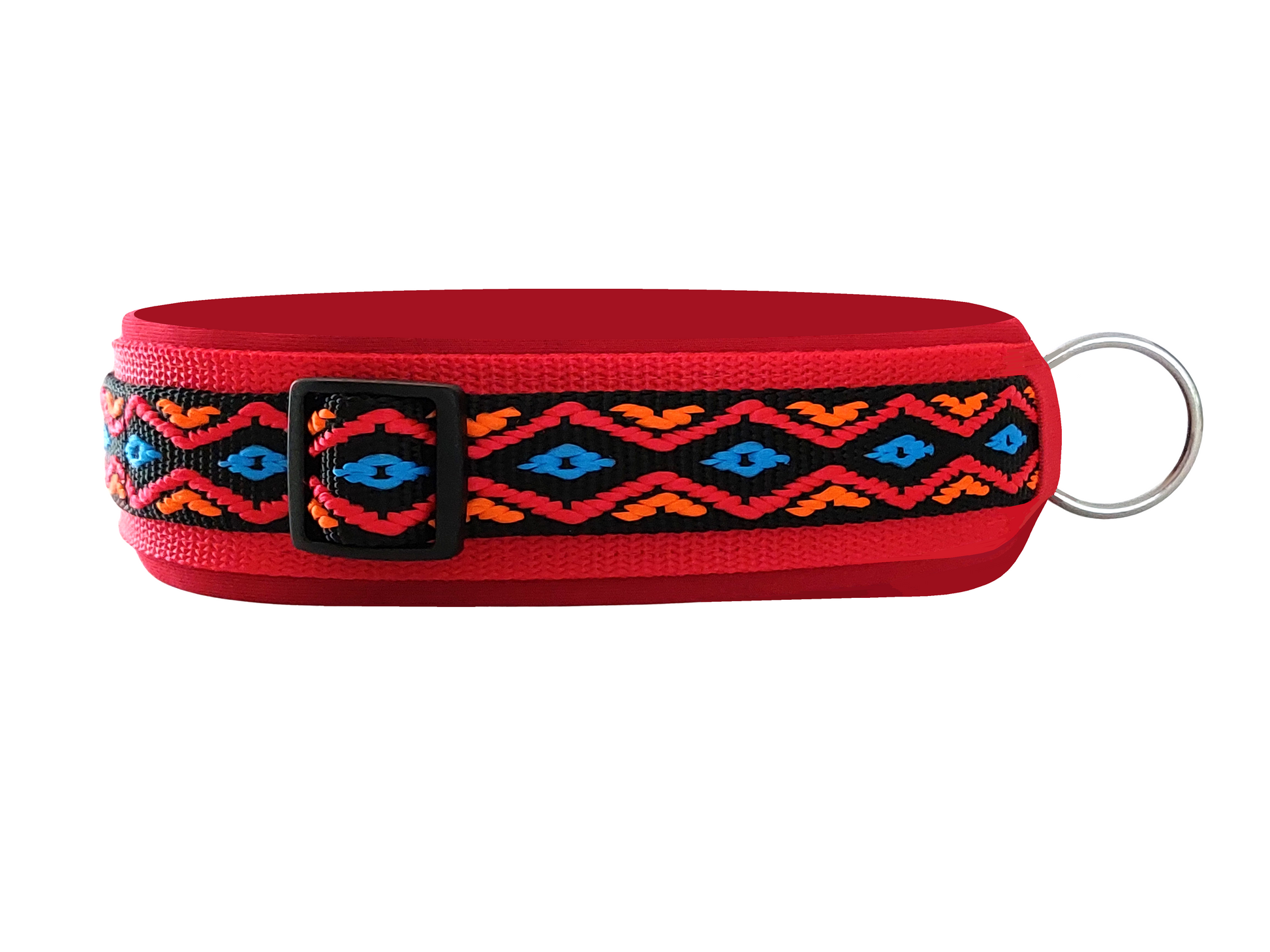 hundehalsband extra-breit neopren-polster bunt mexikanisch