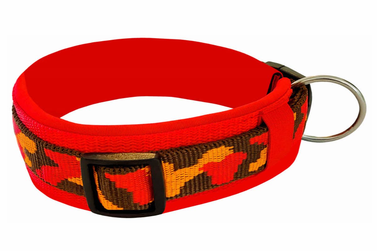Buntes Hundehalsband extra-breit neopren-polster 