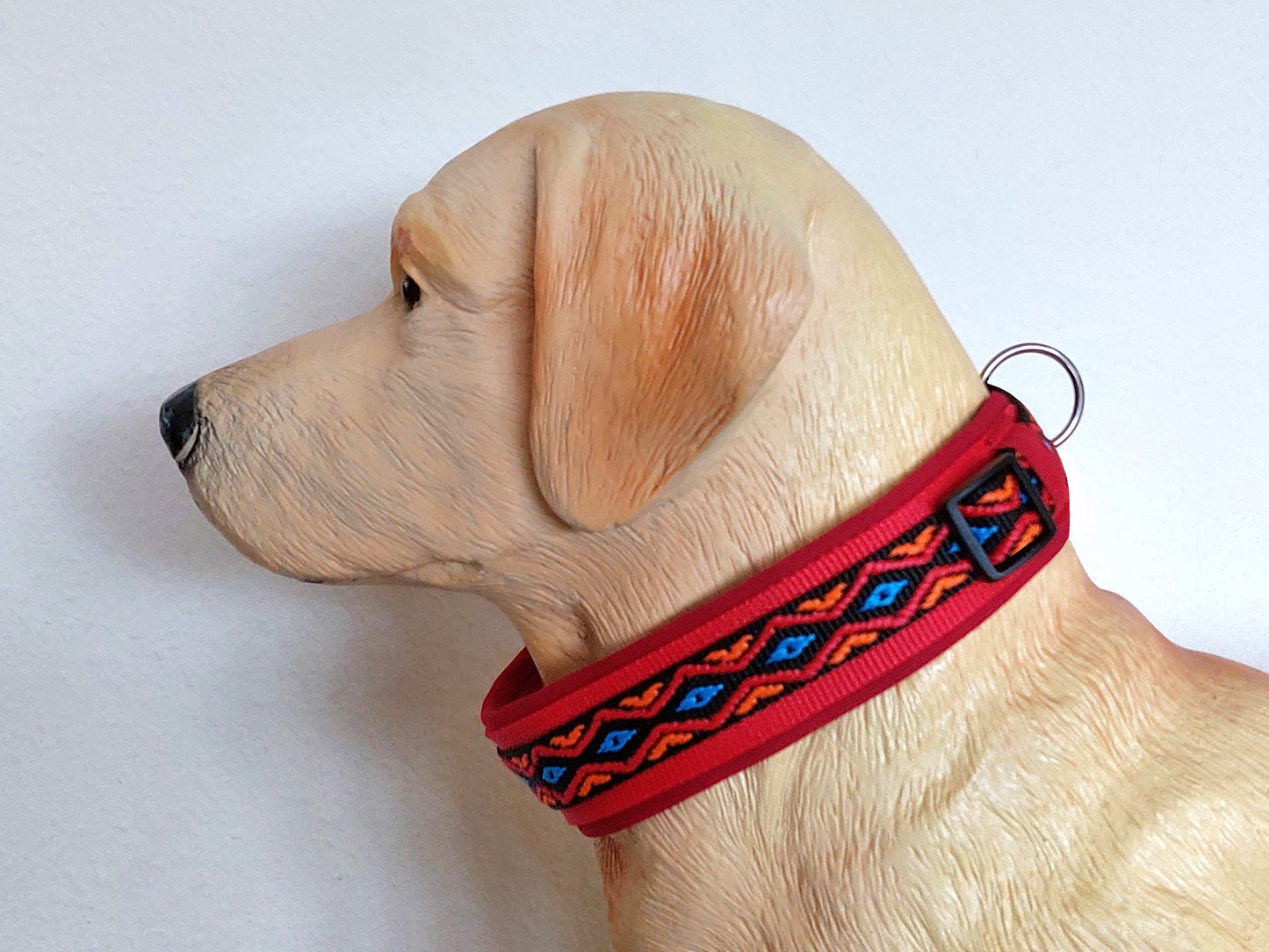 hundehalsband extra-breit neopren-polster bunt mexikanisch