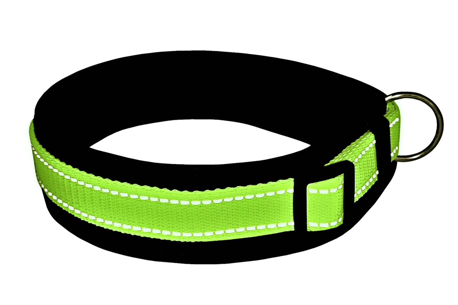 Reflektor-Hundehalsband extra-breit neopren-polster 
