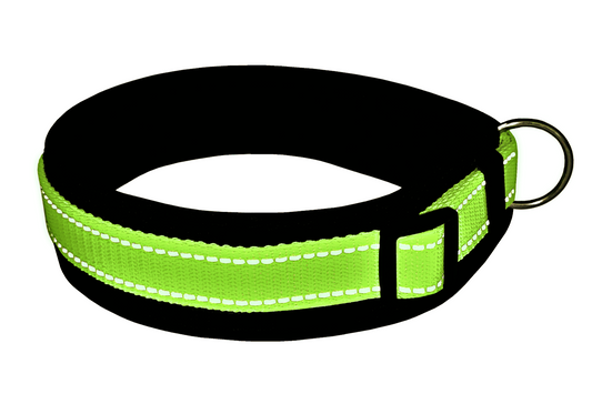 Reflektor-Hundehalsband extra-breit neopren-polster 