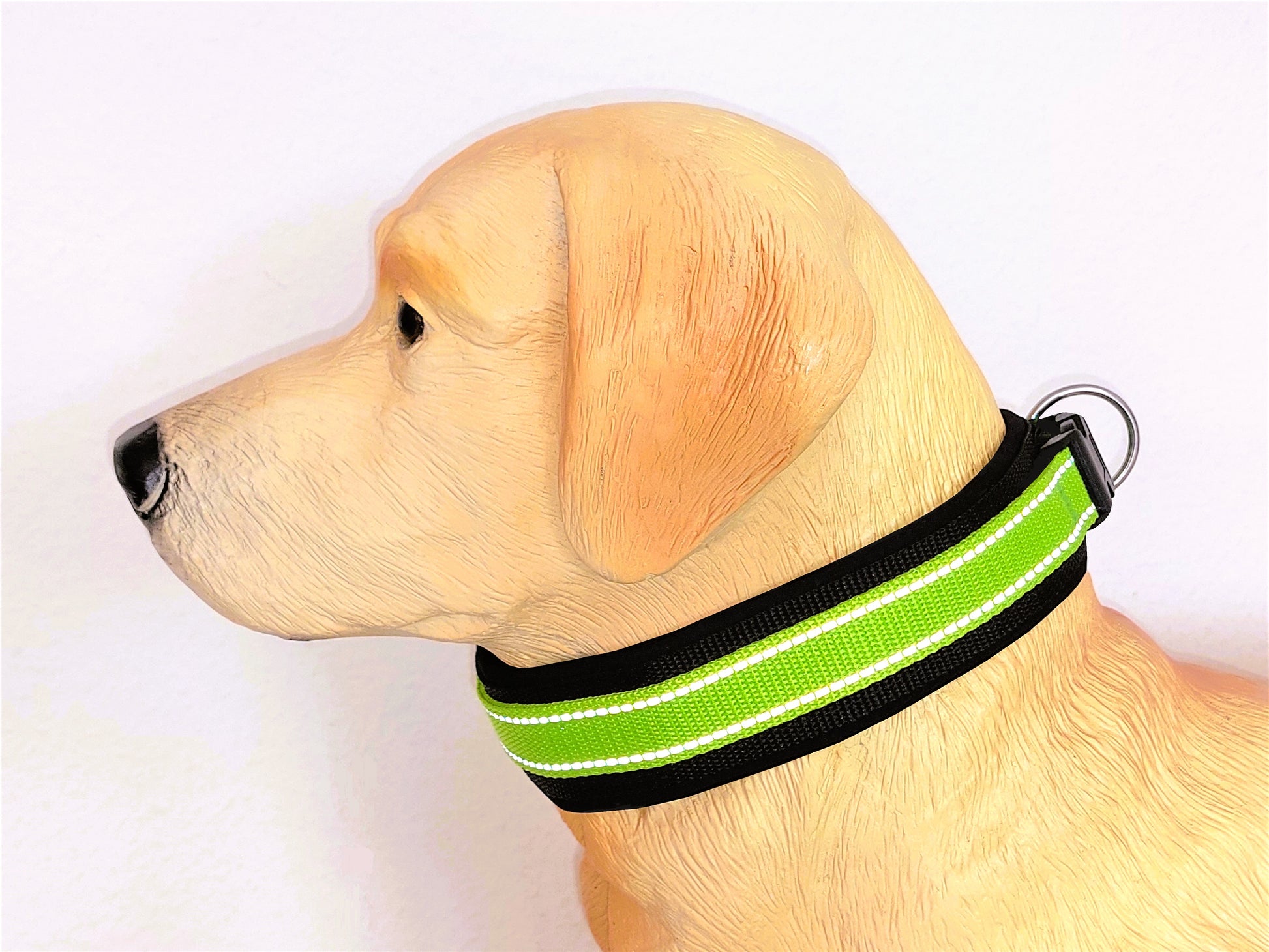 Reflektor-Hundehalsband extra-breit neopren-polster 
