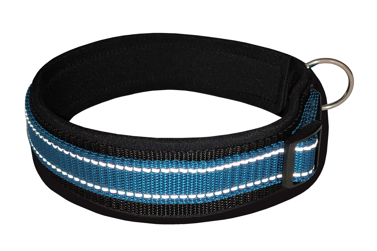 Reflektor-Hundehalsband extra-breit neopren-polster 