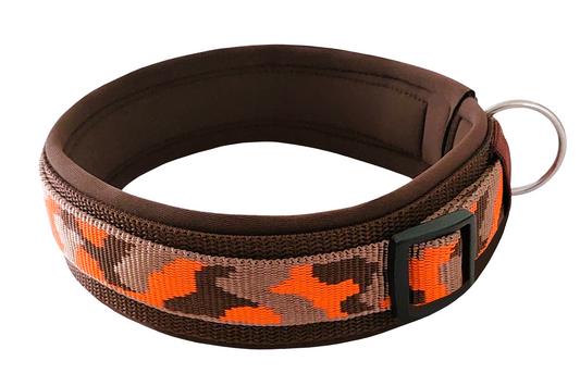 Buntes Hundehalsband extra-breit neopren-polster 