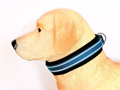 Reflektor-Hundehalsband extra-breit neopren-polster 
